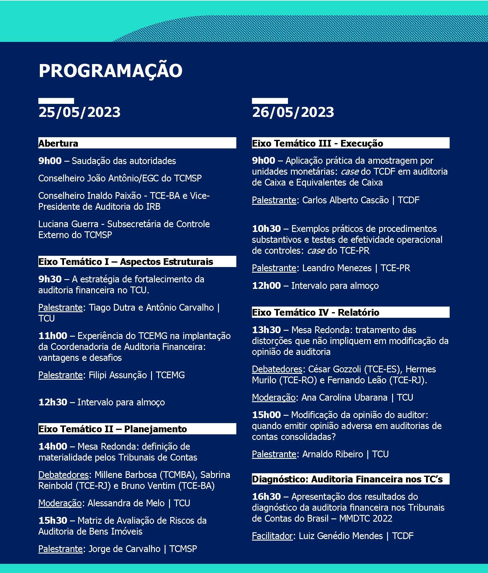 programacao 17 05